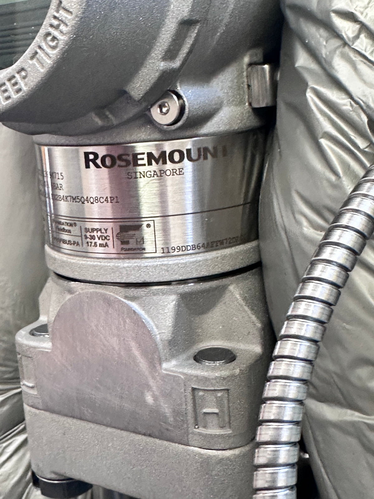 Rosemount 3051 Coplanar Pressure Transmitter - 3051CD2A22A1KS2B4K7M5Q4Q8C4P1