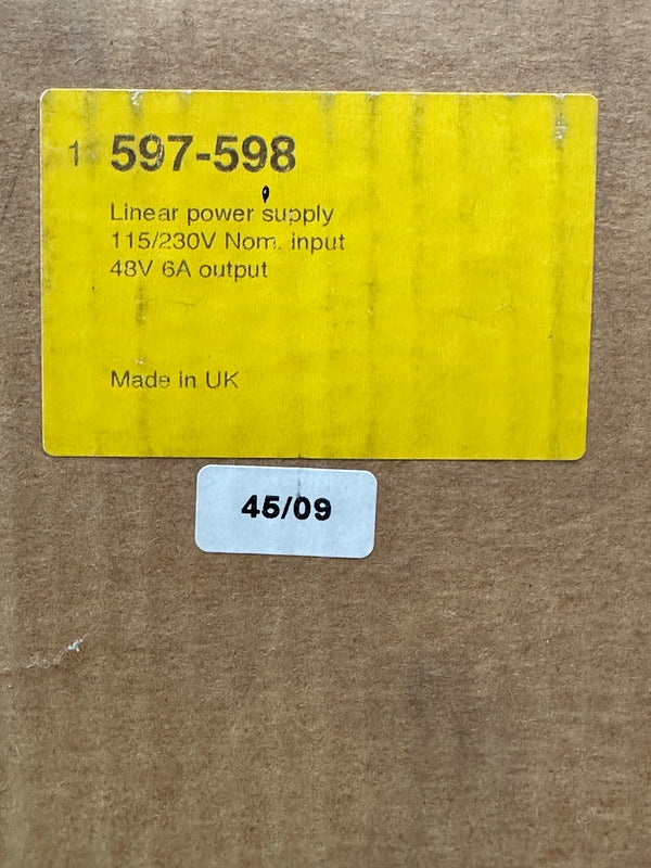RS 597-598 Encapsulated Linear Power Supply, 240V AC Input, 48V dc Output, 6A, 288W