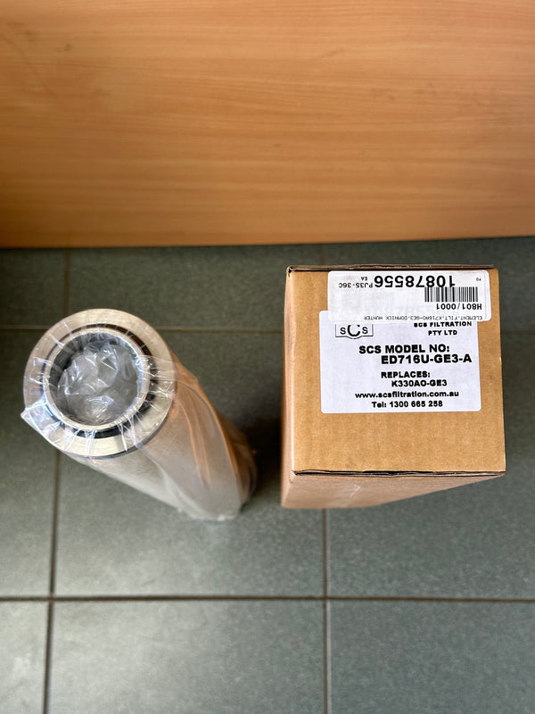 SCS Filtration ED716U-GE3-A Replacement Element for Domnick Hunter K330AO-GE3