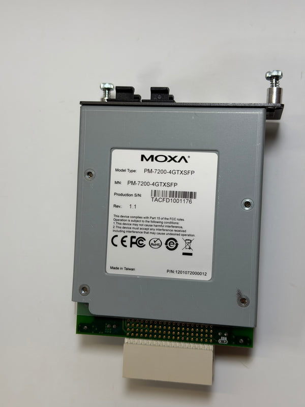 Moxa PM-7200-4GTXSFP Version 1.1 Ethernet SFP Module