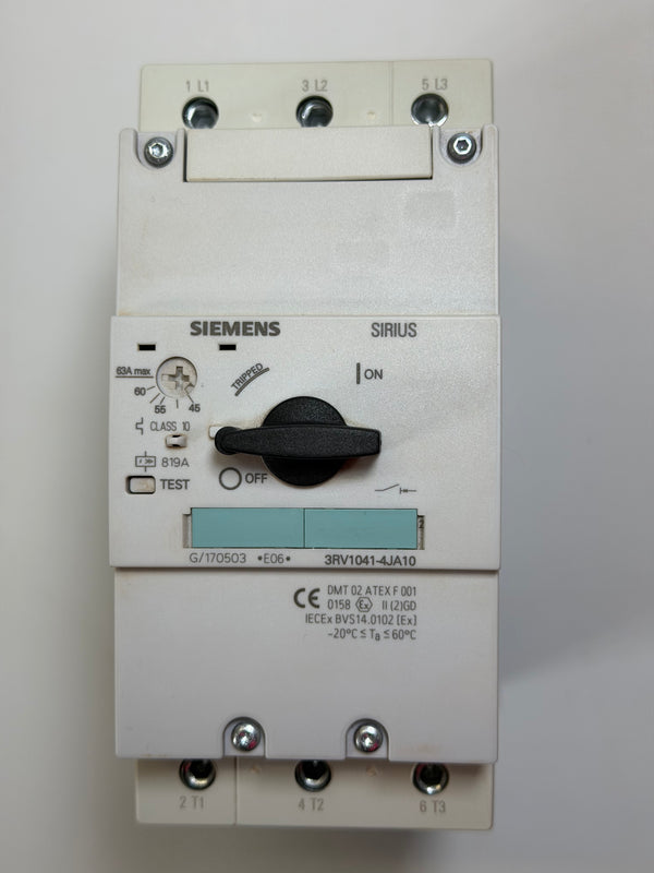 Siemens 3RV1041-4JA10 Circuit Breaker for Motor Protection, Size 3
