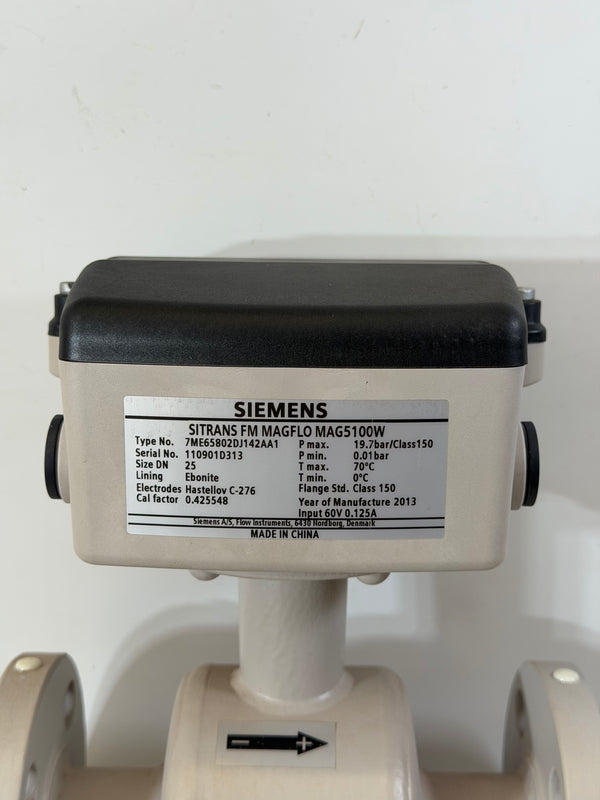 Siemens SITRANS FM MAG 5100 W Electromagnetic Flow Sensor Size DN25, 7ME6580-2DJ14-2AA1