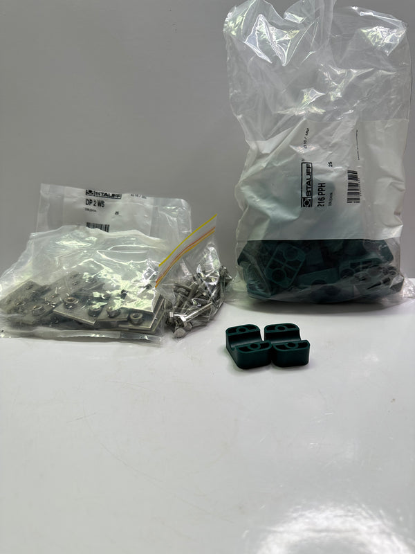 Stauff SP-216-PP-H-DP-AS-M-W5 Clamp Assembly Standard Series Size 2 Ø16mm Polypropylene W5 Weld Plate Cover Plate, Hex Head Bolt Smooth 1110015533