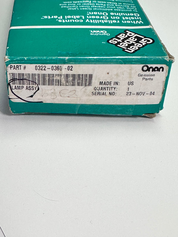 Onan 322-0360-02 Warning Lamp Indicator Assembly, 12 Light