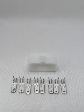 QVC8F10 - 8 circuit reverse female housing (8MA-250), 80 x male terminal (805502BL2)