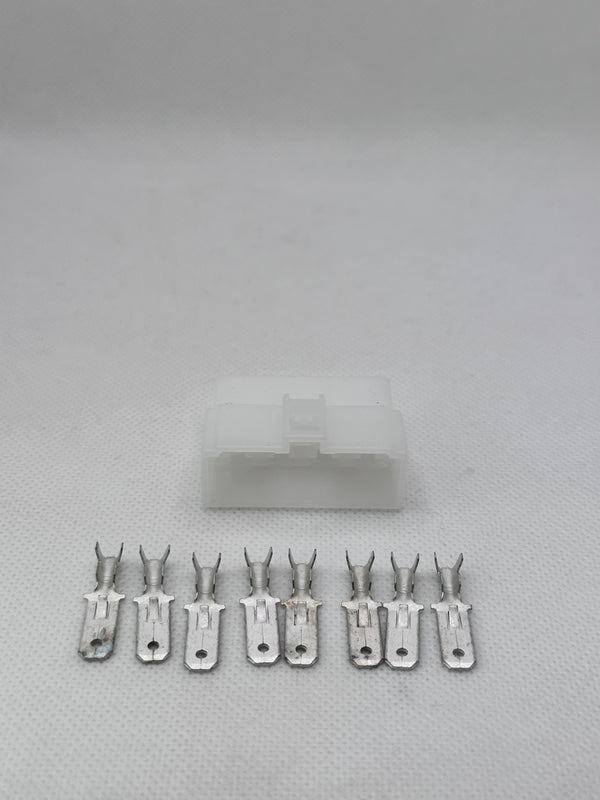QVC8F10 - 8 circuit reverse female housing (8MA-250), 80 x male terminal (805502BL2)