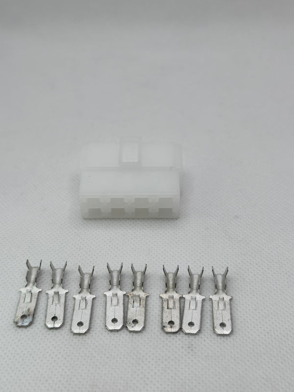 QVC8F10 - 8 circuit reverse female housing (8MA-250), 80 x male terminal (805502BL2)