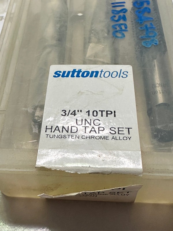 Sutton M2191905 UNC 3/4-10 TPI Hand Tap Set