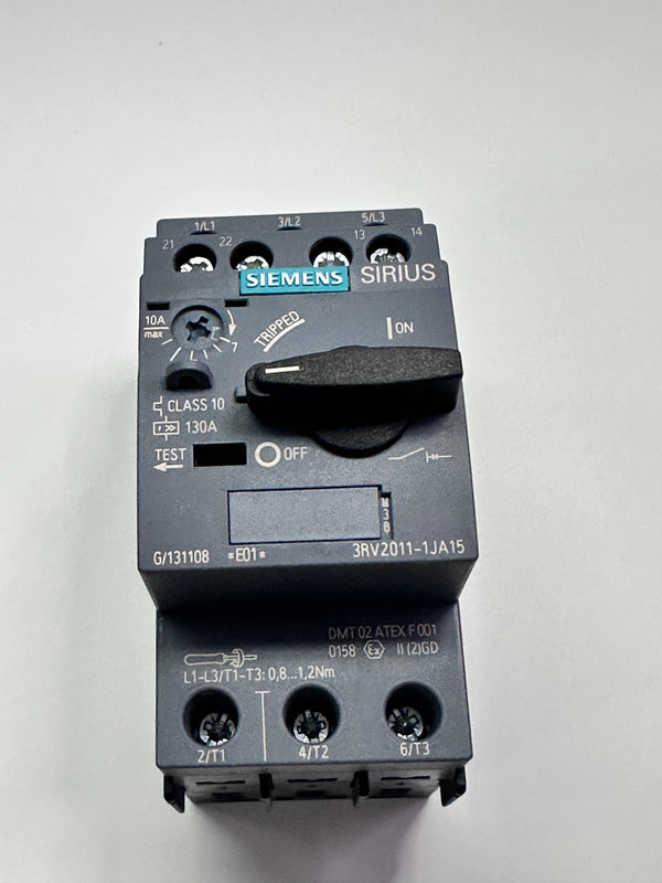 Siemens 3RV2011-1JA15 Circuit Breaker For Motor Protection