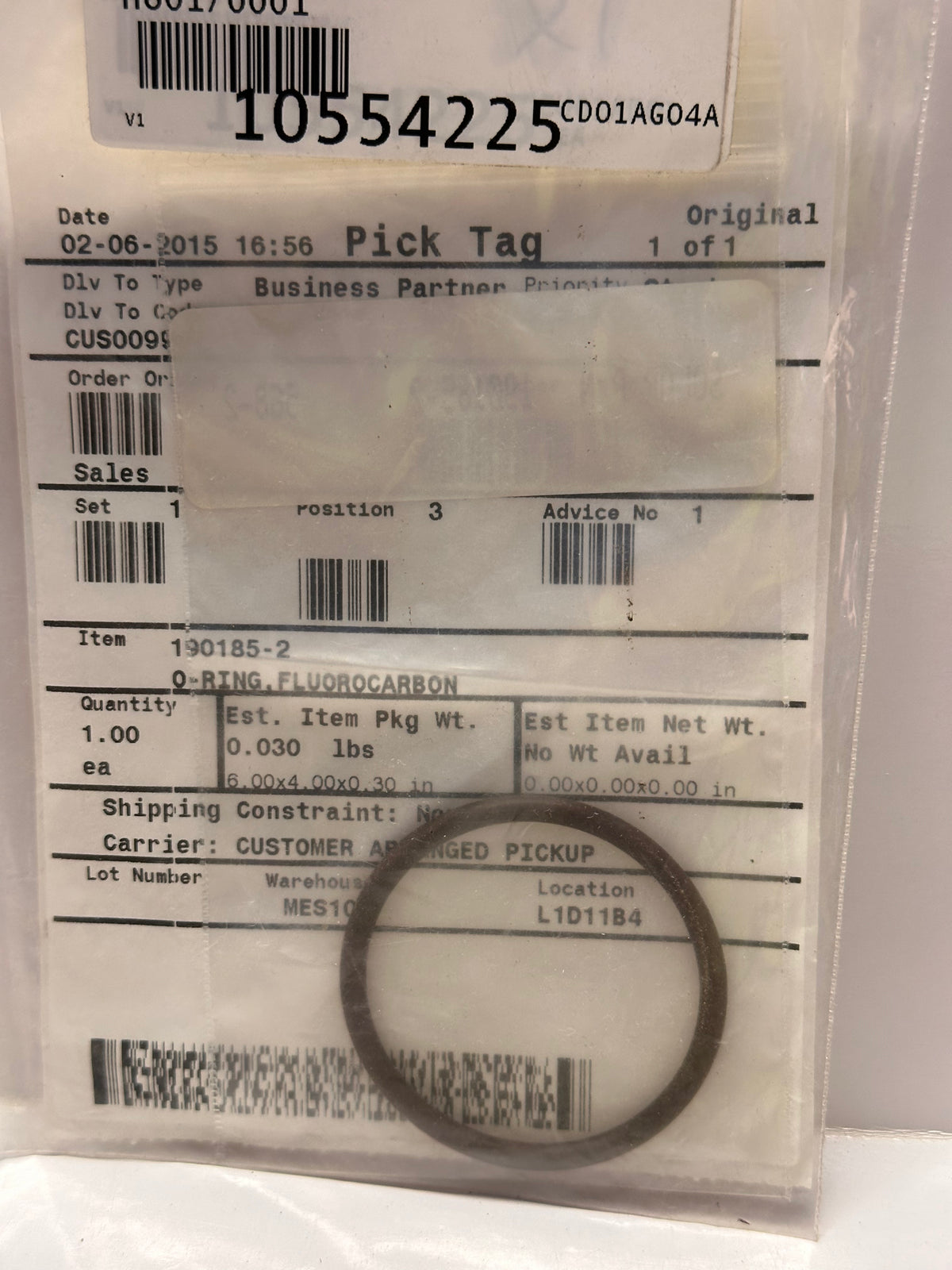 CAT Solar Turbines 190-185-2 Viton O-Ring - SAE 224