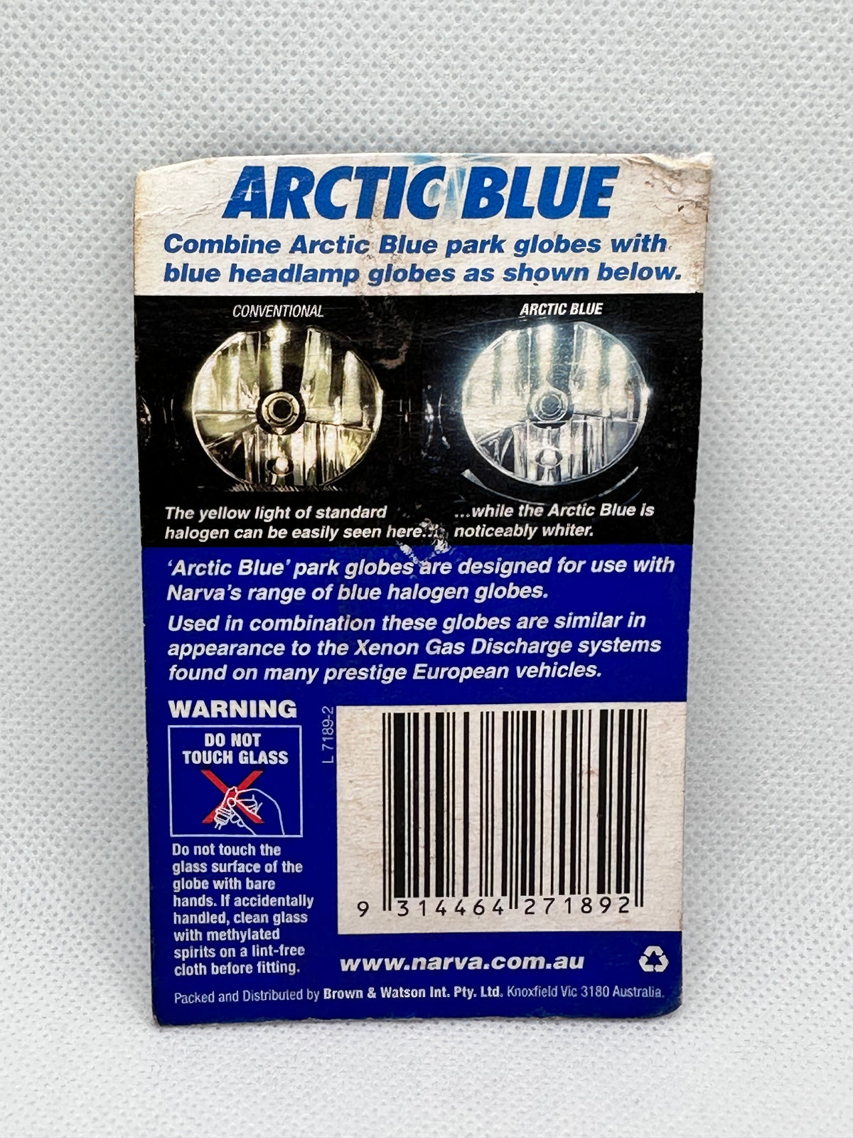Narva 17189BL2 12V 5W W2.1 x 9.5D W5W Artic Blue Wedge Premium Globes - 2 Pk