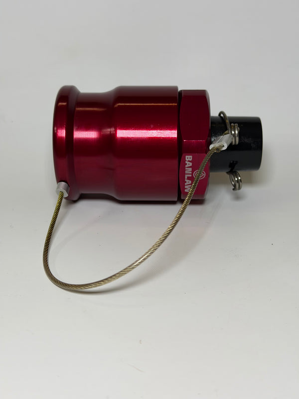 Banlaw BPLR3BE BEC Compatible 3/4" Flush Face Receiver with Cap, RED