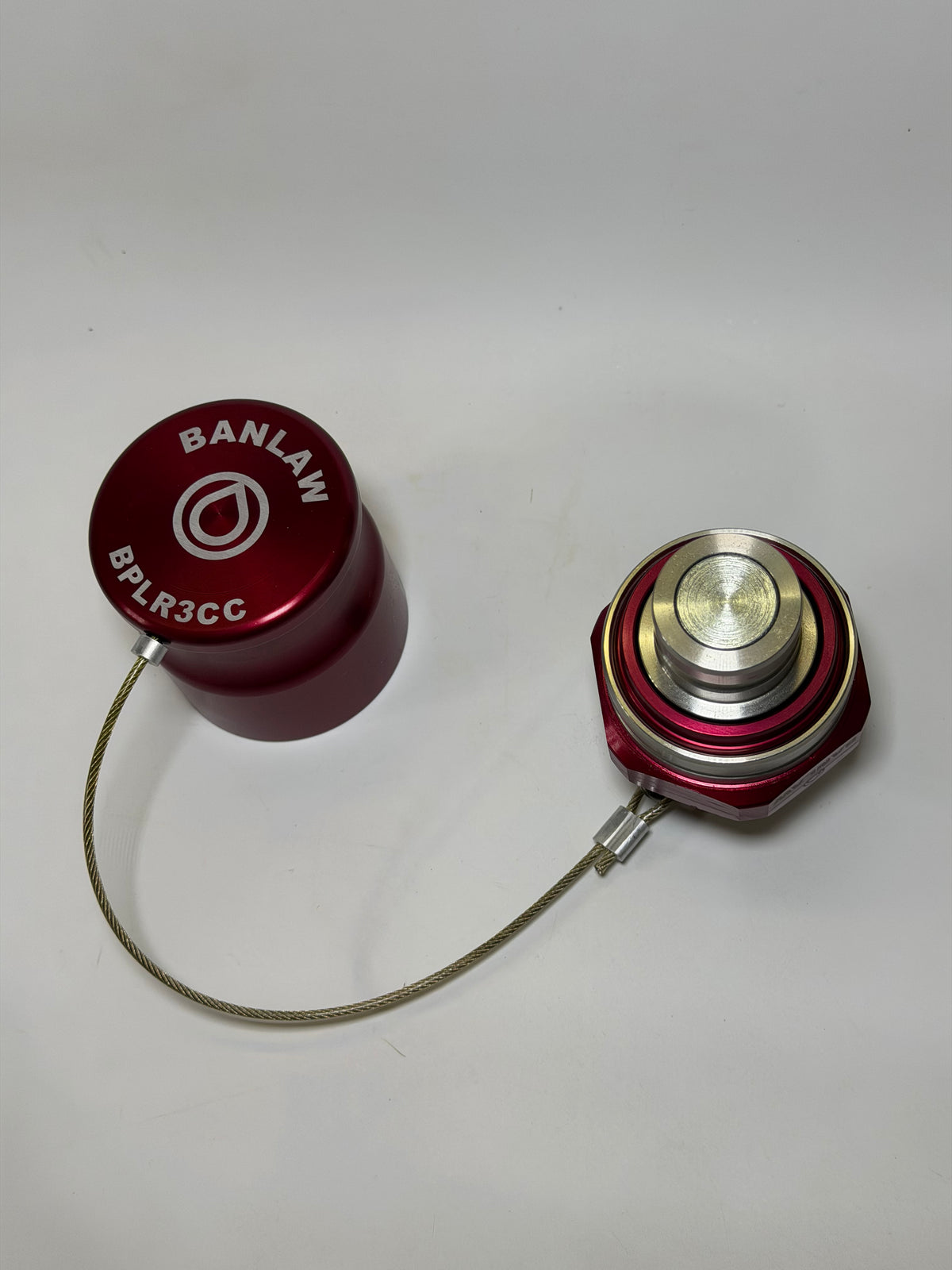 Banlaw BPLR3BE BEC Compatible 3/4" Flush Face Receiver with Cap, RED