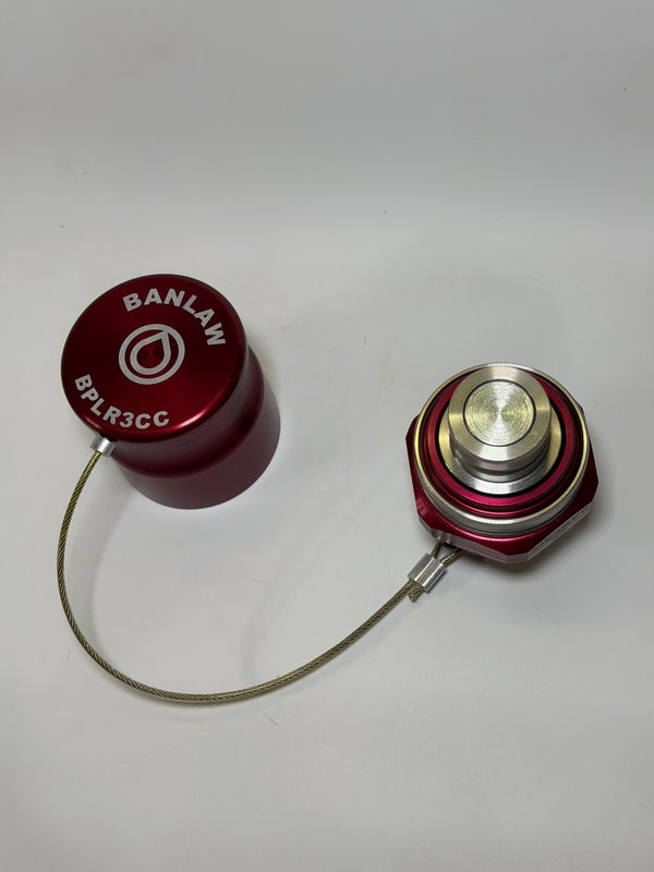 Banlaw BPLR3BE BEC Compatible 3/4" Flush Face Receiver with Cap, RED