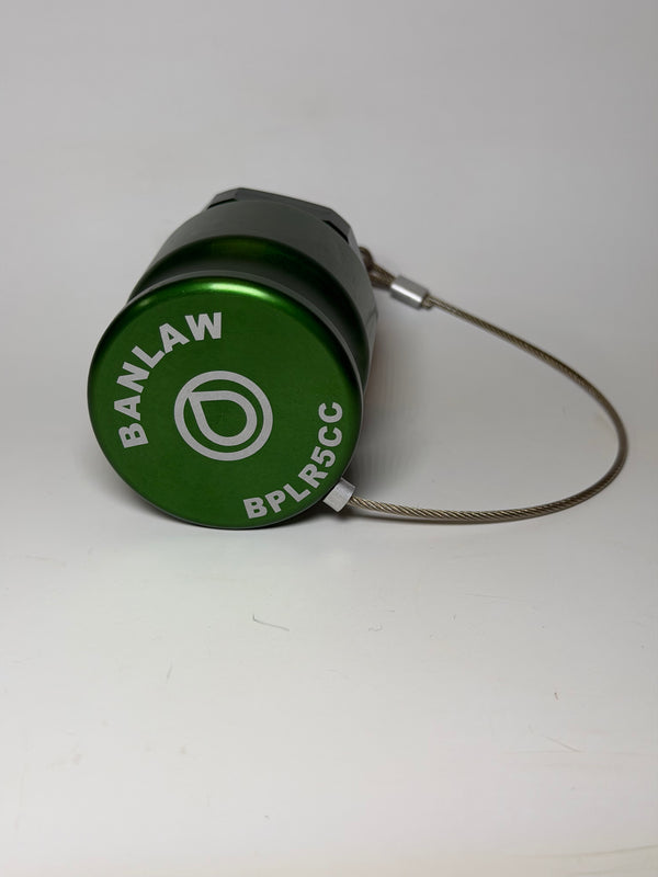 Banlaw BPLR5BE Size 5 Flush Face Fluid Transfer Receiver, 3/4", Green with Cap