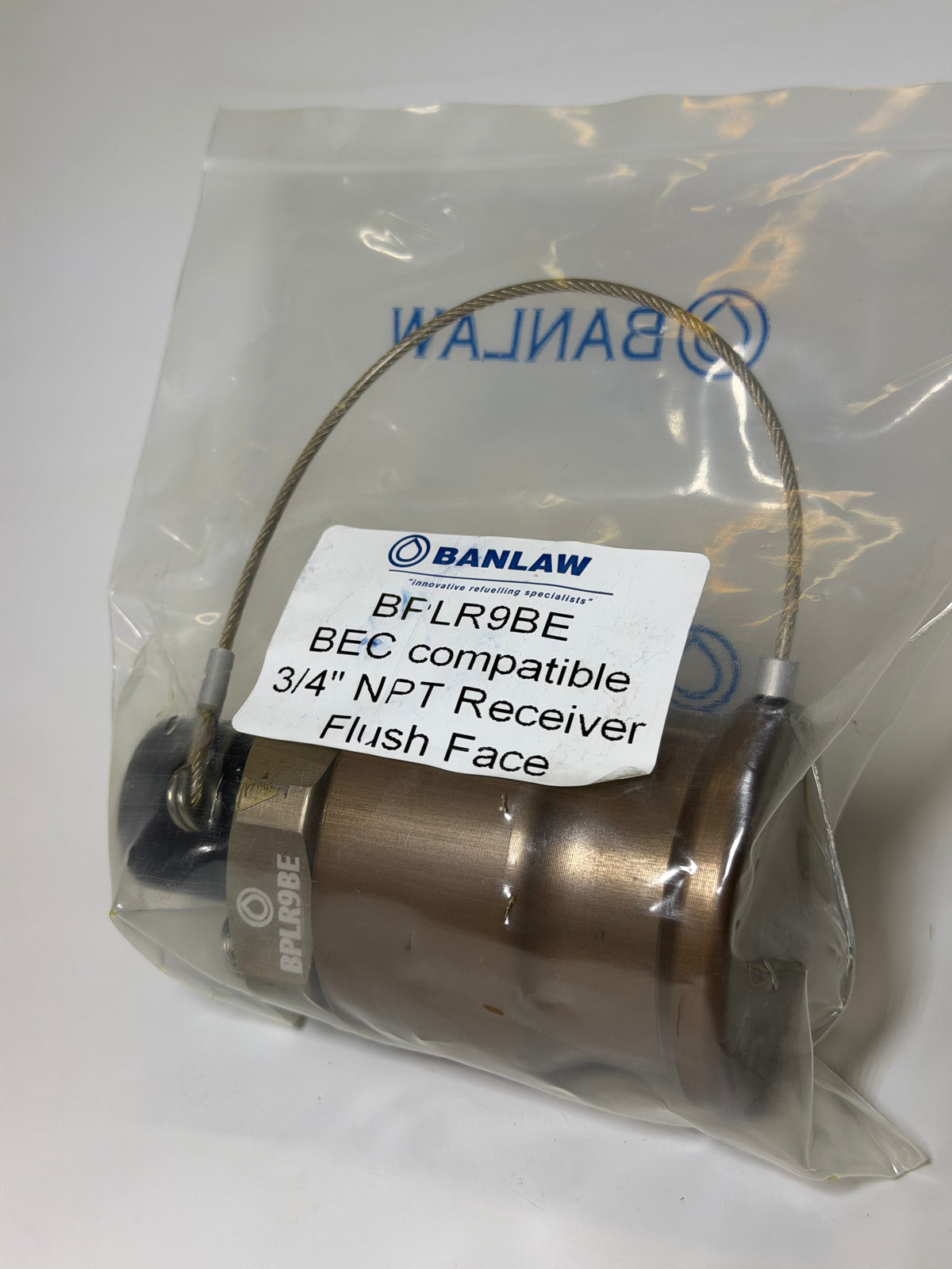 Banlaw BPLR9BE Size 9 Flush Face BPL Receiver, 3/4" NPT, Bronze