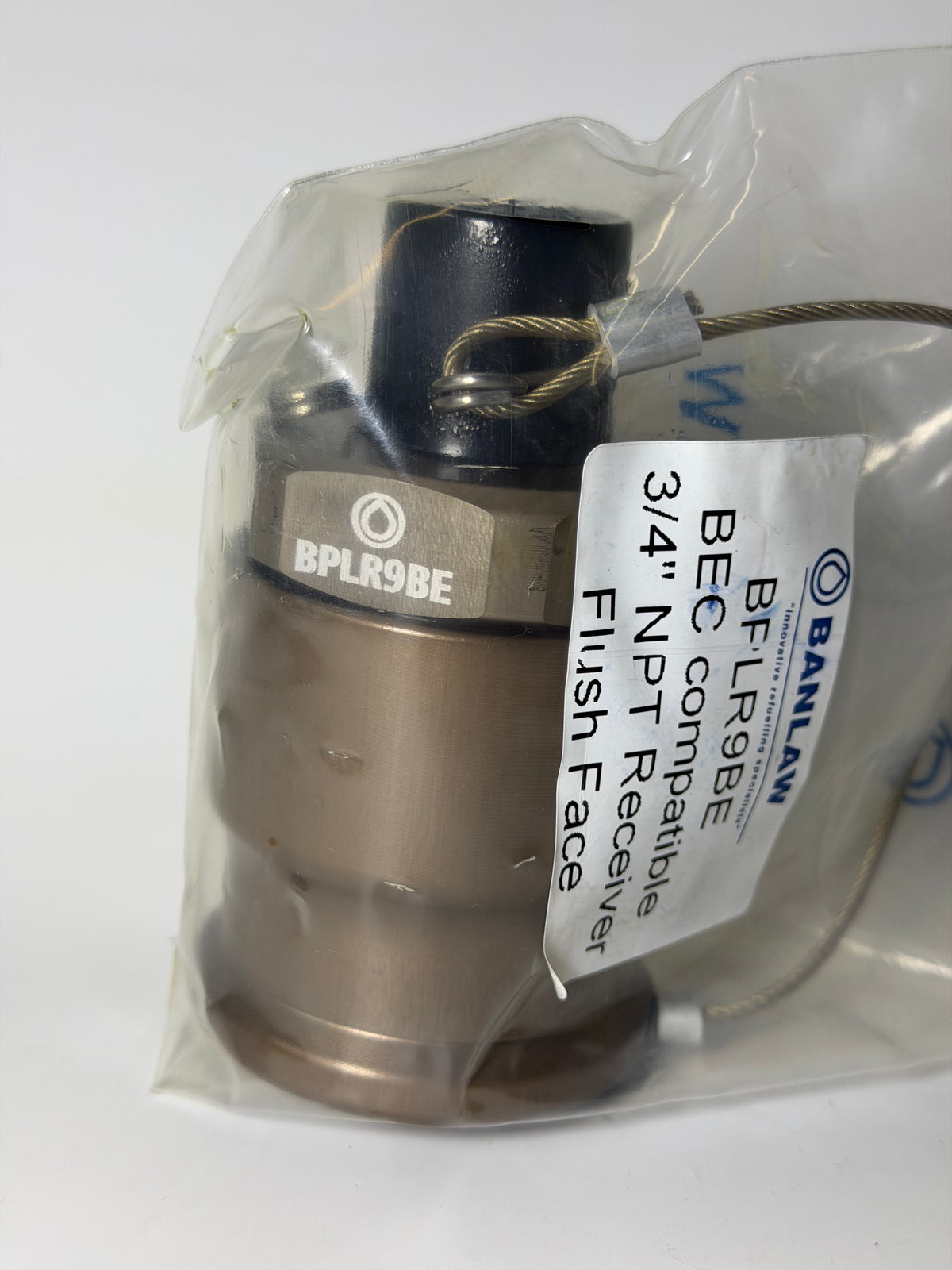 Banlaw BPLR9BE Size 9 Flush Face BPL Receiver, 3/4" NPT, Bronze