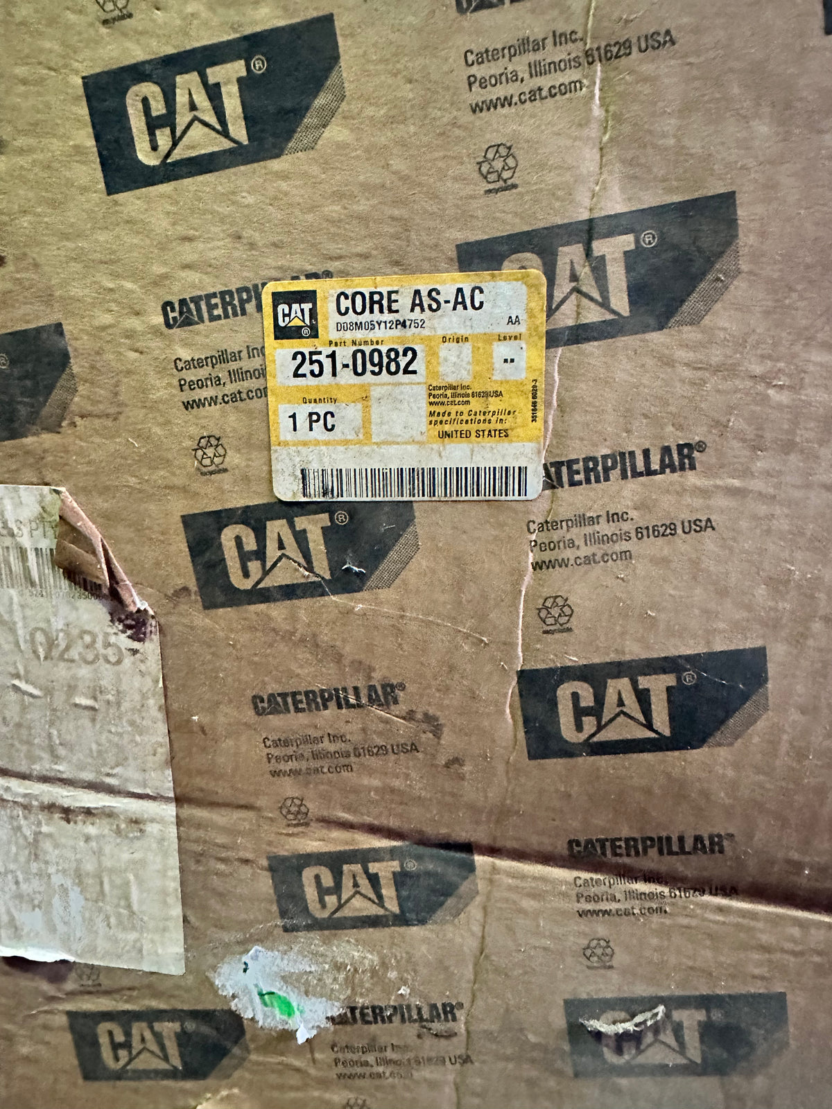 CAT 251-0982 A/C Condenser Core Assembly