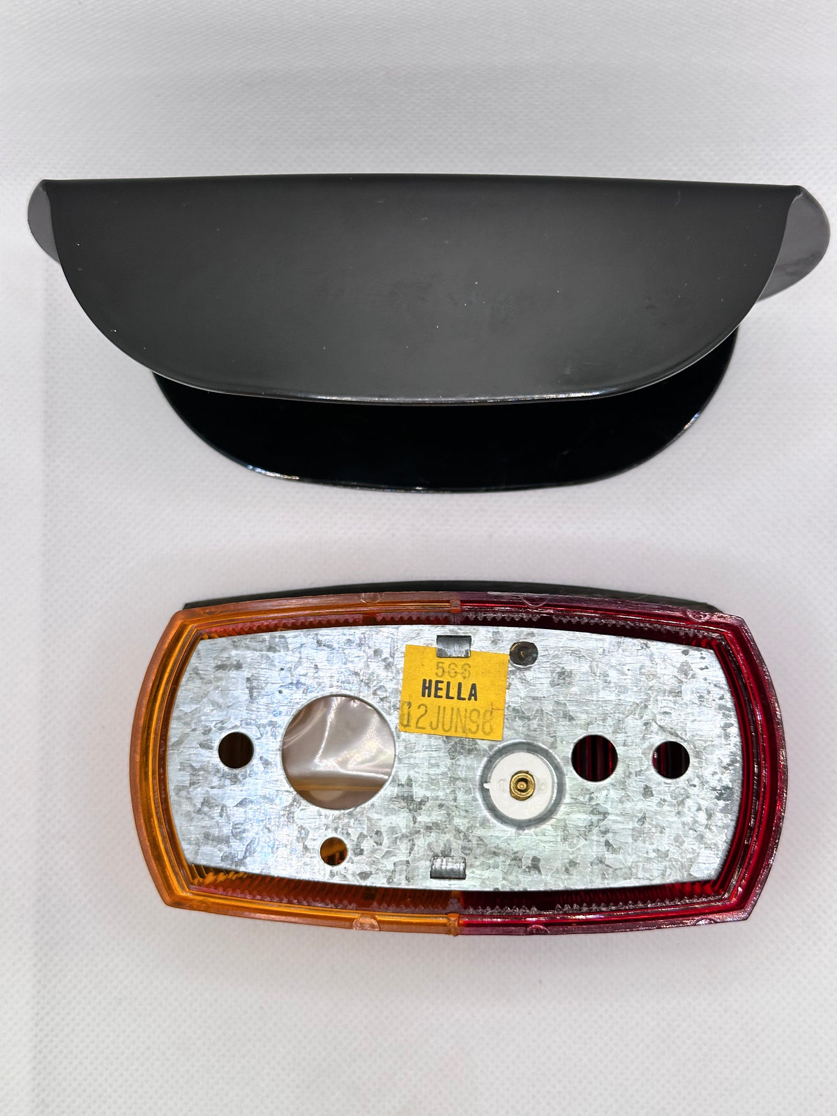 Hella 2037 Red / Amber Side Marker Lamp with Metal Guard