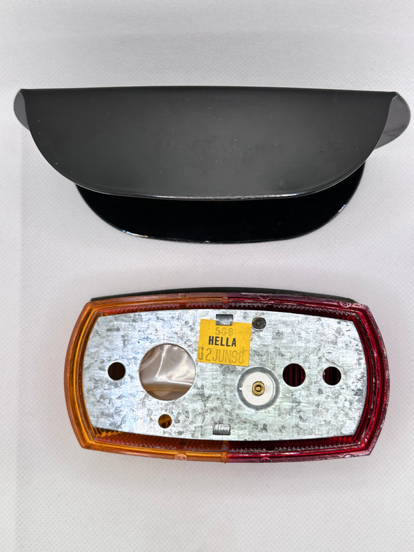 Hella 2037 Side Marker Lamp with Metal Guard ( RED/ AMBER )