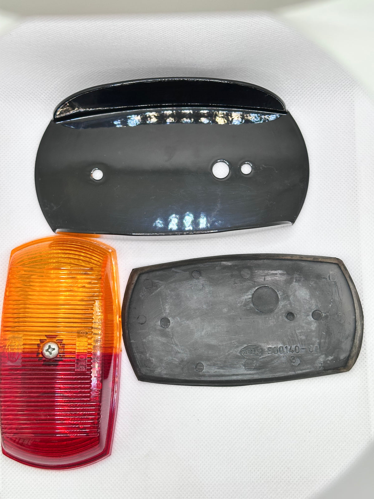 Hella 2037 Red / Amber Side Marker Lamp with Metal Guard