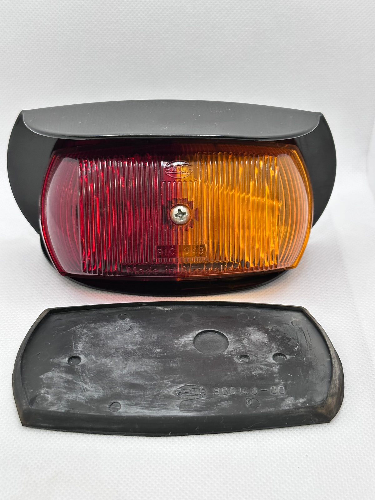 Hella 2037 Red / Amber Side Marker Lamp with Metal Guard