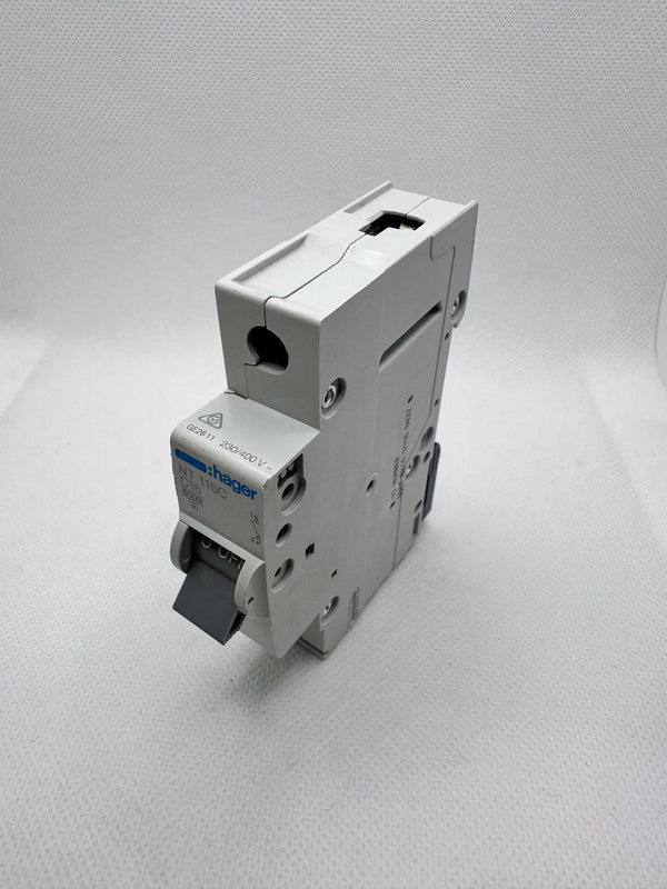 Hager NT116C C-16A 1 Pole Miniature Circuit Breaker MCB C Curve