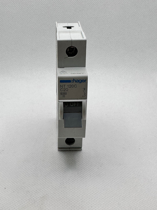Hager NT120C C-20A Miniature Circuit Breaker MCB C Curve