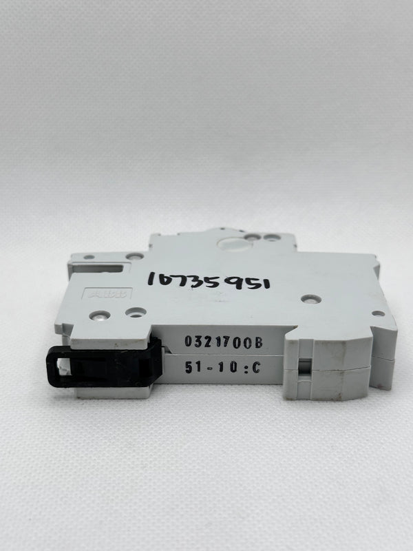 ABB S251C 10A Thermal Magnetic Miniature Circuit Breaker 1P, 10A