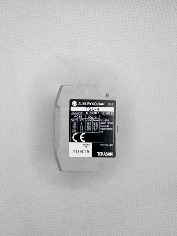 Terasaki TSU-22 2NO 2NC Auxilliary Contact Block - 822704