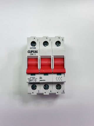Clipsal 4PSW380 Main Switch/ Isolator - 3 Pole 80A