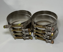 Clampco 941ME-0378 Stainless Steel T-Bolt Band Clamp, Heavy Duty, bag of 8