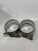 Clampco 941ME-0378 Stainless Steel T-Bolt Band Clamp, Heavy Duty, bag of 8