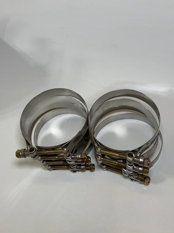 Clampco 941ME-0378 Stainless Steel T-Bolt Band Clamp, Heavy Duty, bag of 8