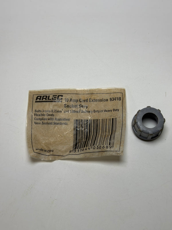 Arlec 9341B 10A Cord Extension Socket, Grey