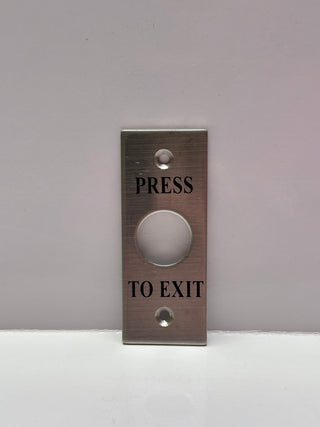 Nidac Flush Stainless Steel Architrave Type Press to Exit Plate (Only)