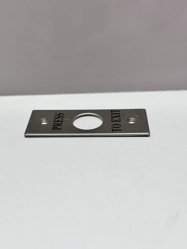 Nidac Flush Stainless Steel Architrave Type Press to Exit Plate (Only)