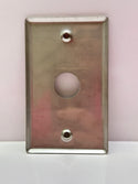GPO Stainless Steel Plate with 22mm Hole, Printed Black Text - Press To Exit