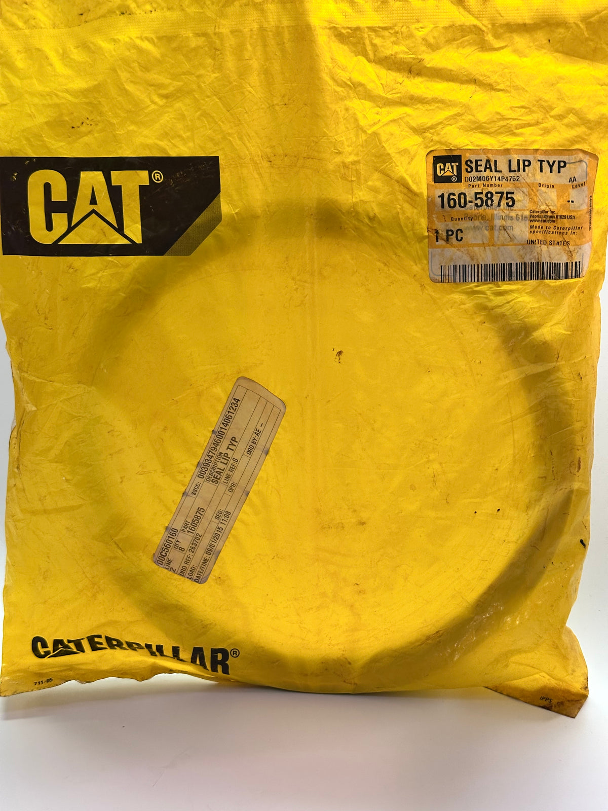 CAT 160-5875 Lip-Type Pin Seal — 210.17mm OD