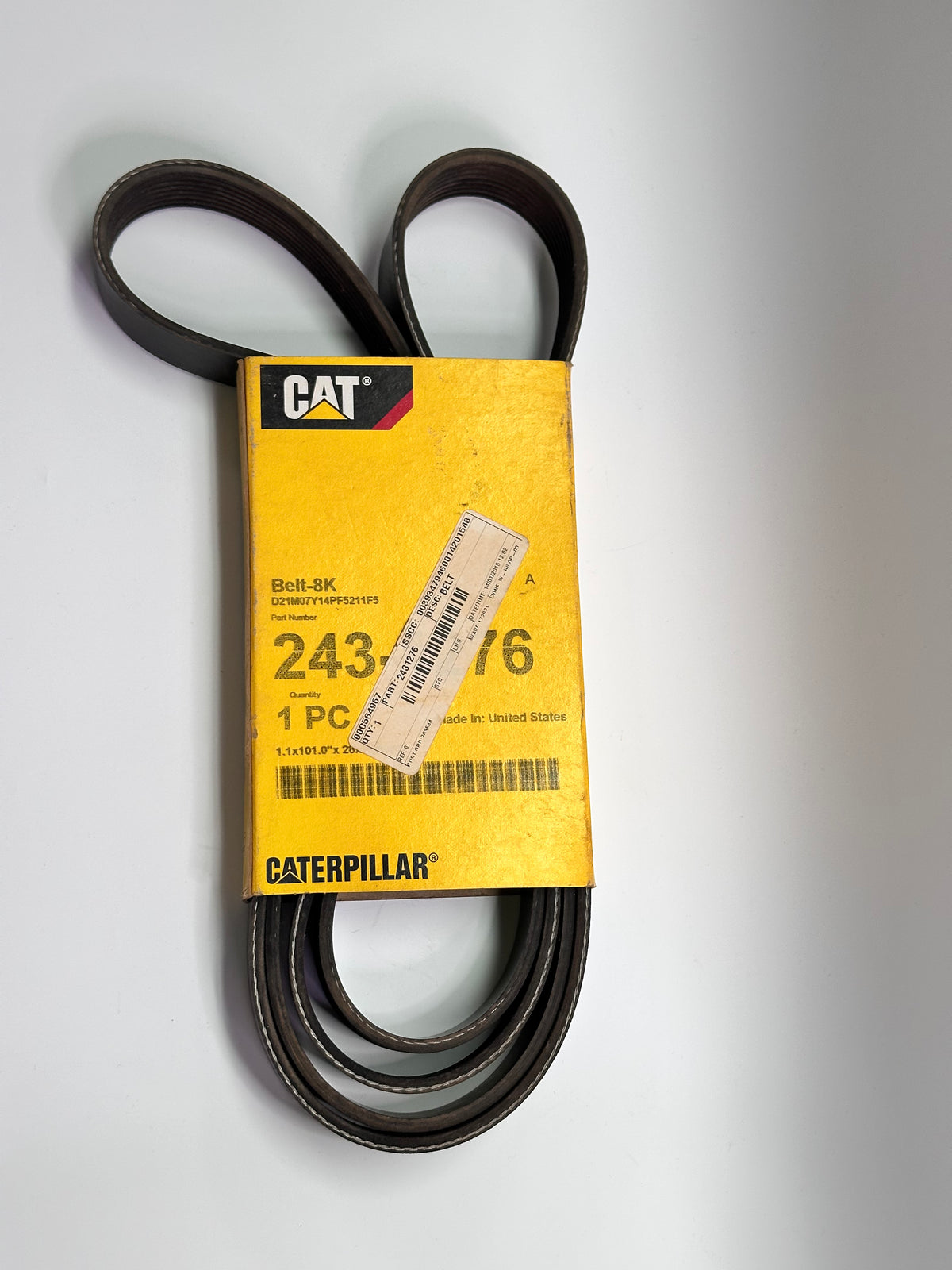CAT 243-1276 Serpentine Belt — 8 Ribs, 28.5 mm Wide