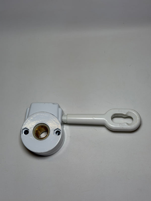 Outdoor Awning Crank Gearbox for Retractable Blinds (white)