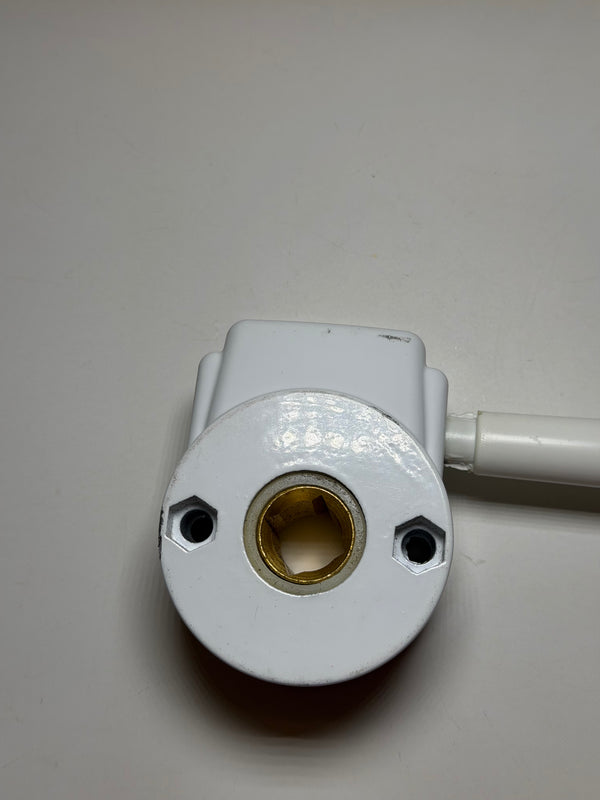 Outdoor Awning Crank Gearbox for Retractable Blinds (white)