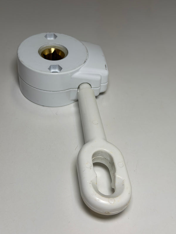 Outdoor Awning Crank Gearbox for Retractable Blinds (white)