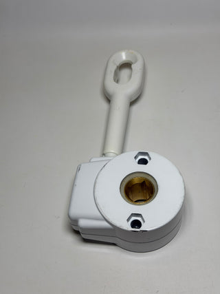 Outdoor Awning Crank Gearbox for Retractable Blinds (white)