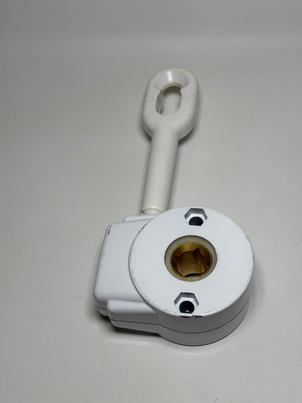 Outdoor Awning Crank Gearbox for Retractable Blinds (white)