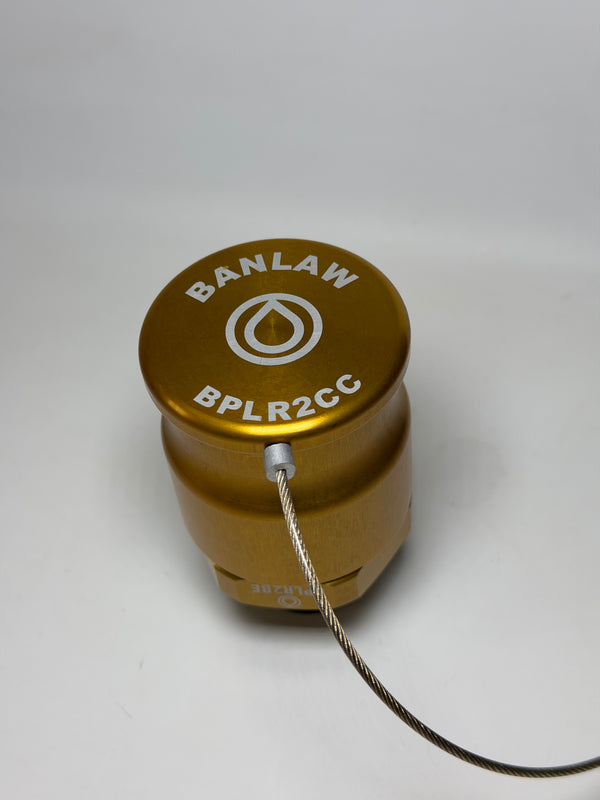 Banlaw BPLR2BE BEC Compatible Size 2 Flush Face BPL Receiver, 3/4" NPT, Gold with Cap