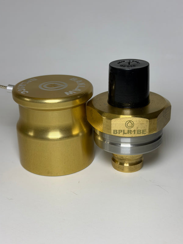 Banlaw BPLR1BE BEC Compatible 3/4" NPT Receiver, Flush Face Series, Brass with Dust Cap