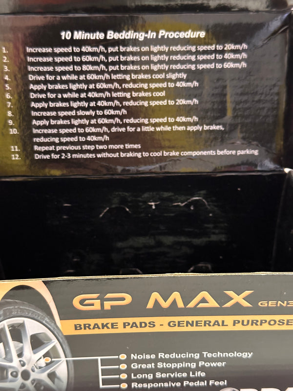RDA RDB1987 GP Max Gen 3 General Purpose Brake Pad Set (Front)