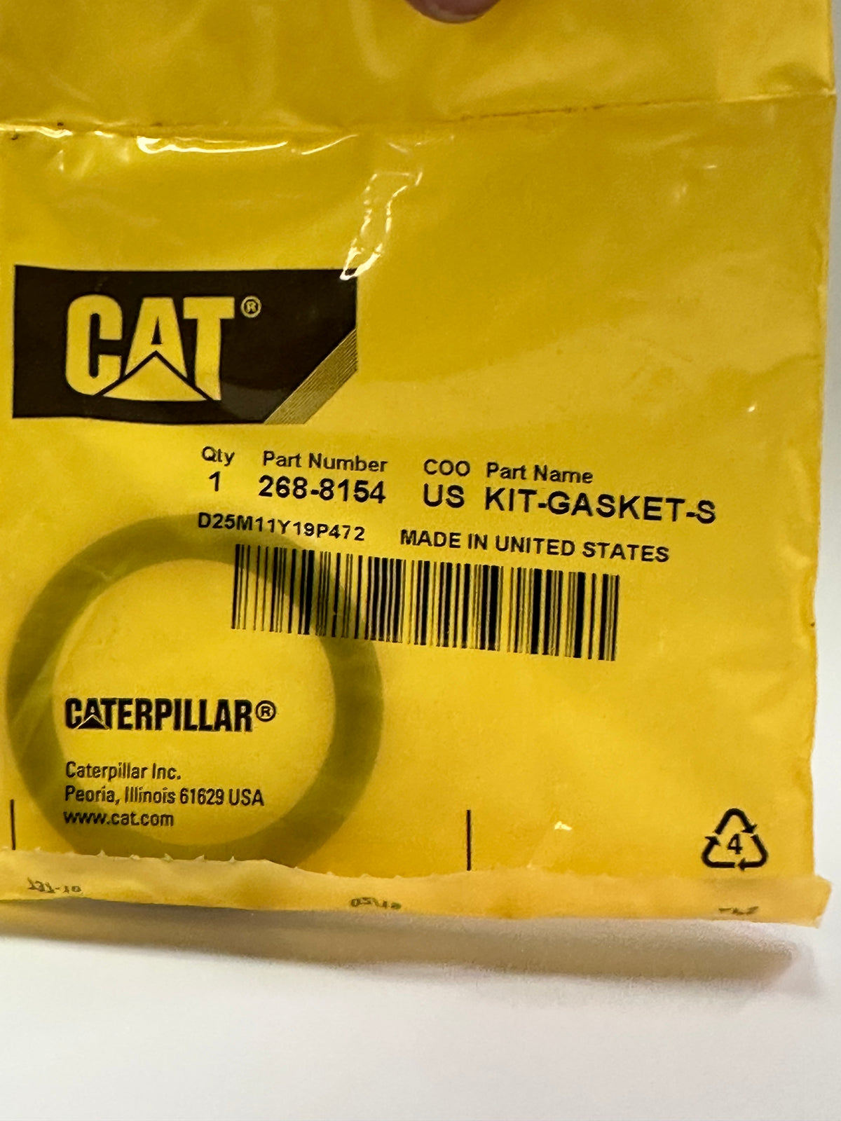 CAT 268-8154 Single Fuel Injector Installation Gasket Kit