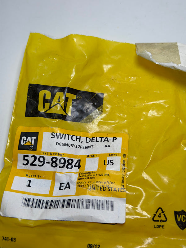 529-8984 Switch, Warning Sensor, Hydraulic Filter - Genuine CAT Part